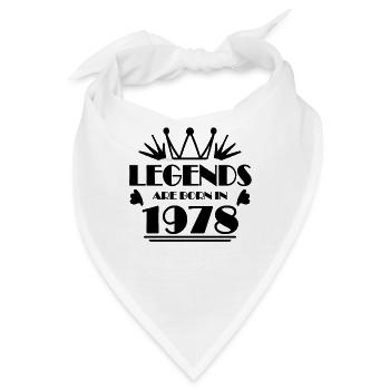 1978 - Jahrgang 1978 - Bandana - Weiß - Vorne