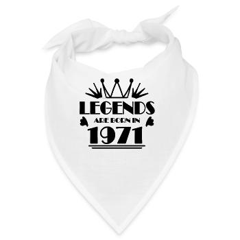 1971 - Jahrgang 1971 - Bandana - Weiß - Vorne