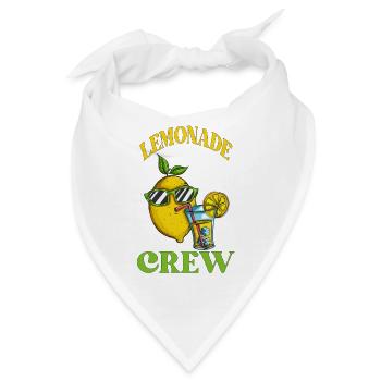 Zitronen Crew Limo Zitronengeschenk Lemon Fan - Bandana - Weiß - Vorne