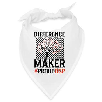 DSP Shirt, Difference Maker Hashtag Proud DSP - Bandana - Weiß - Vorne