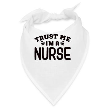 Arzthelferin Krankenpflegerin Arztpraxis Nadel - Bandana - Weiß - Vorne