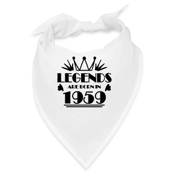1959 - Jahrgang 1959 - Bandana - Weiß - Vorne
