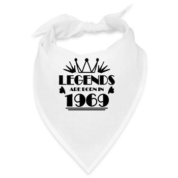 1969 - Jahrgang 1969 - Bandana - Weiß - Vorne