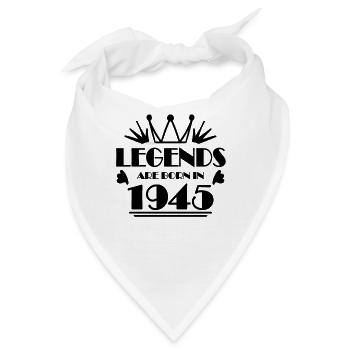 1945 - Jahrgang 1945 - Bandana - Weiß - Vorne