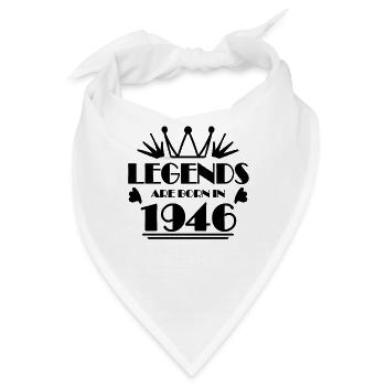 1946 - Jahrgang 1946 - Bandana - Weiß - Vorne