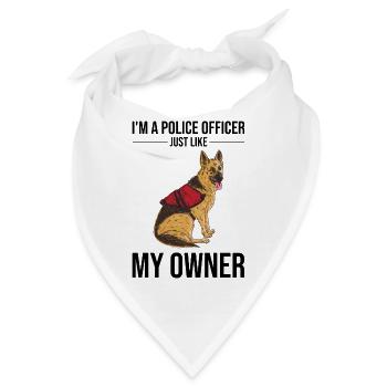 Polizeibeamter Polizeihund - Bandana - Weiß - Vorne