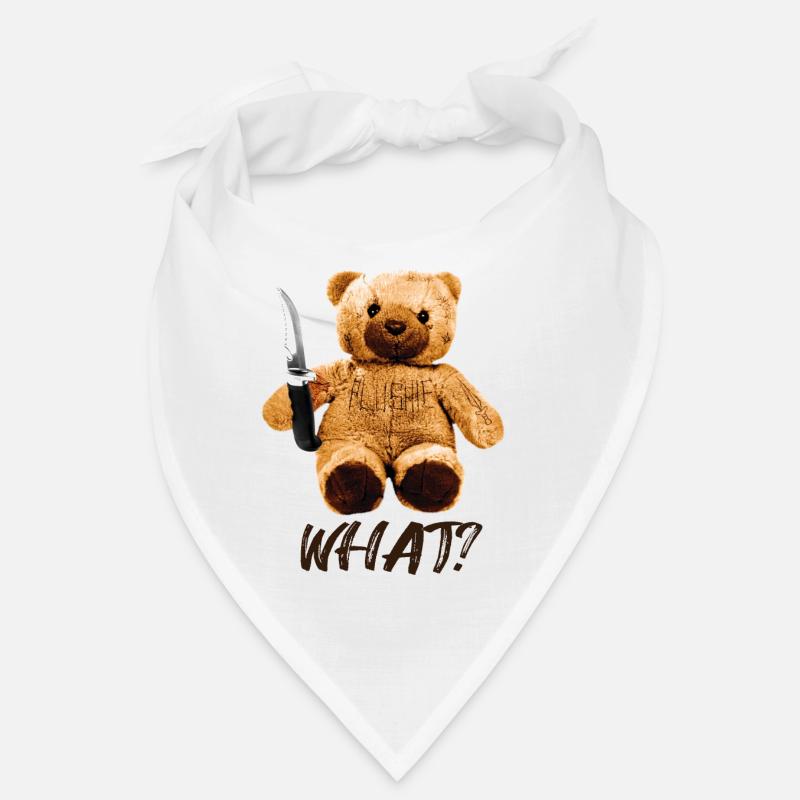 Lustiger Teddy mit Messer was? Mörderischer Teddyb Bandana
