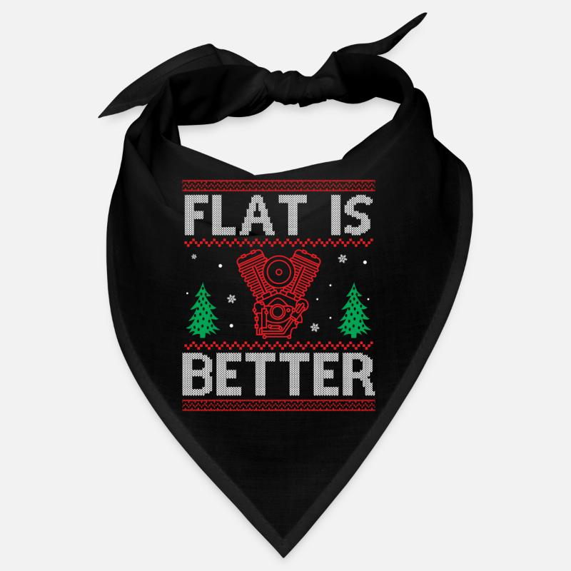 Engine Car Tuning Ugly Christmas - Flat Is Better Bandana