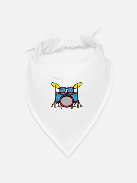 Batteur Batterie Musique Batterie Batterie - Bandana - blanc