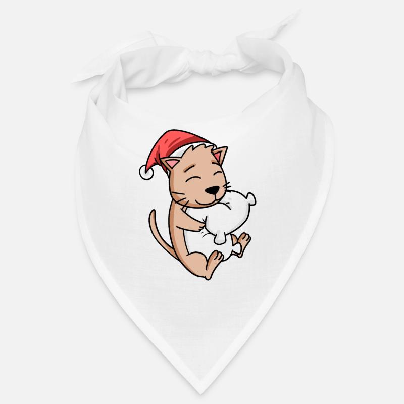 Cute cat Christmas sleep tired Bandana