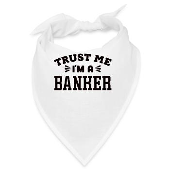 Bankangestellter Bank Bankier Geldinstitut - Bandana - Weiß - Vorne