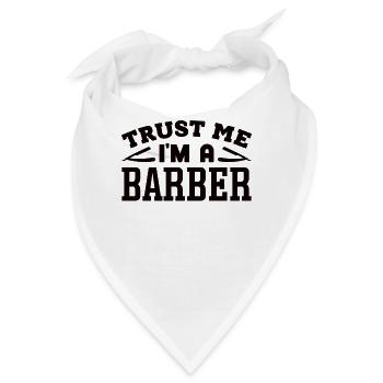 Stolzer Barbier Barber Herrenfriseur Barbiere - Bandana - Weiß - Vorne