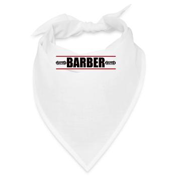 Stolzer Barbier Barber Herrenfriseur Barbiere - Bandana - Weiß - Vorne