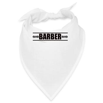 Stolzer Barbier Barber Herrenfriseur Barbiere - Bandana - Weiß - Vorne