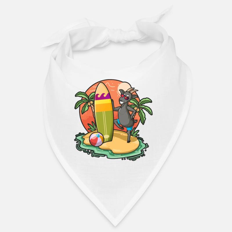 Drôle de chèvre Surf Lovers Cool Planche de surf Jeu de mots Bandana