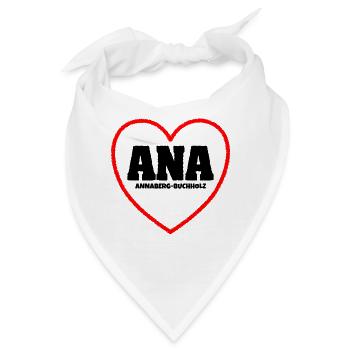 Annaberg Erzgebirge Sachsen - Bandana - Weiß - Vorne