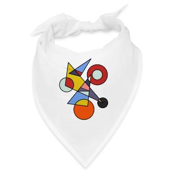 Moderne Kunst - Bandana - Weiß - Vorne