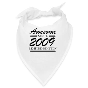 2009 - Jahrgang 2009 - Fantastisch seit 2009 - Bandana - Weiß - Vorne