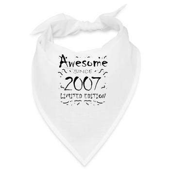 2007 - Jahrgang 2007 - Fantastisch seit 2007 - Bandana - Weiß - Vorne