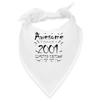 2001 - Jahrgang 2001 - Fantastisch seit 2001 - Bandana - Weiß - Vorne