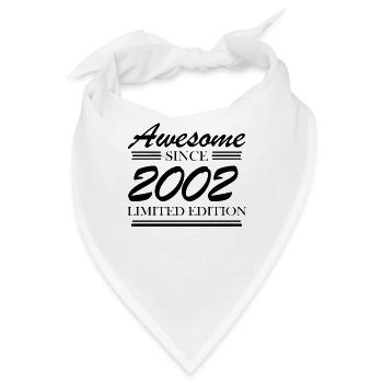 2002 - Jahrgang 2002 - Fantastisch seit 2002 - Bandana - Weiß - Vorne
