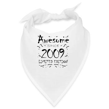 2009 - Jahrgang 2009 - Fantastisch seit 2009 - Bandana - Weiß - Vorne
