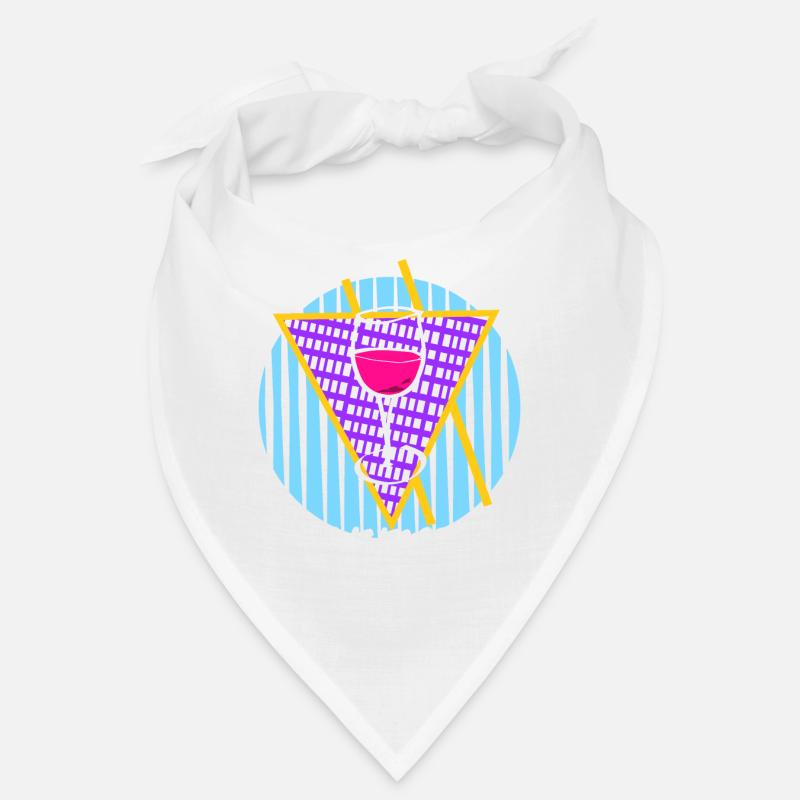 Life At Its Best Retro Wine Lover Vapor Wave Bandana
