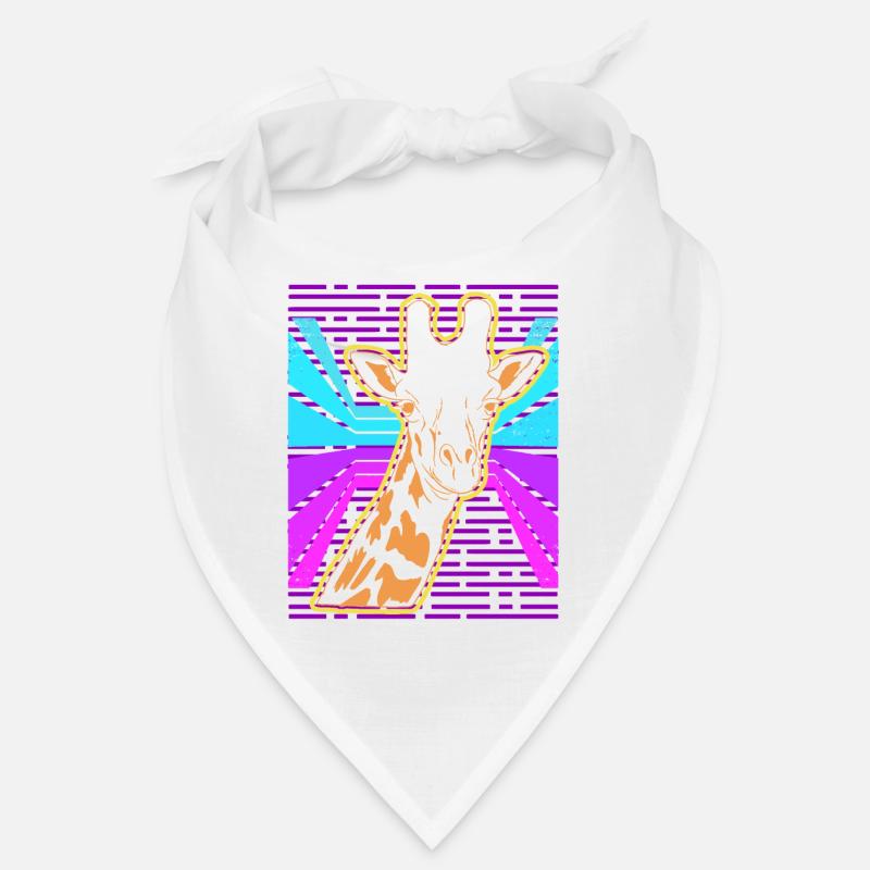 Awesome Giraffe Lover Vapor Wave Designs Bandana