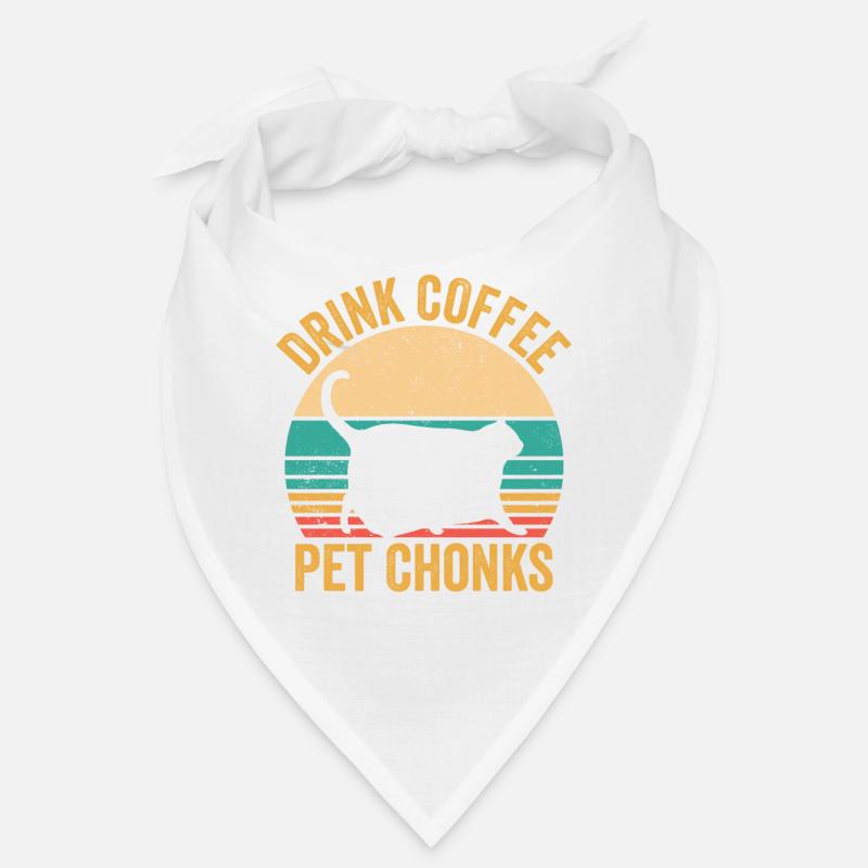 Chonk Meme Cat Drink Coffee Pet Chonks Bandana