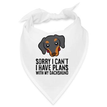 Ich kann leider nicht, ich habe Pläne mit meinem - Bandana - Weiß - Vorne