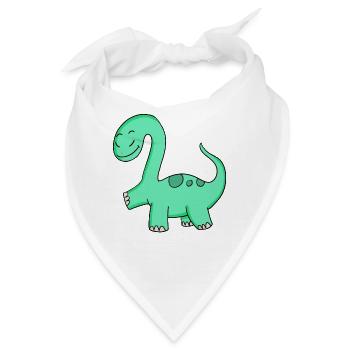 Dinosaurier Motiv - Bandana - Weiß - Vorne