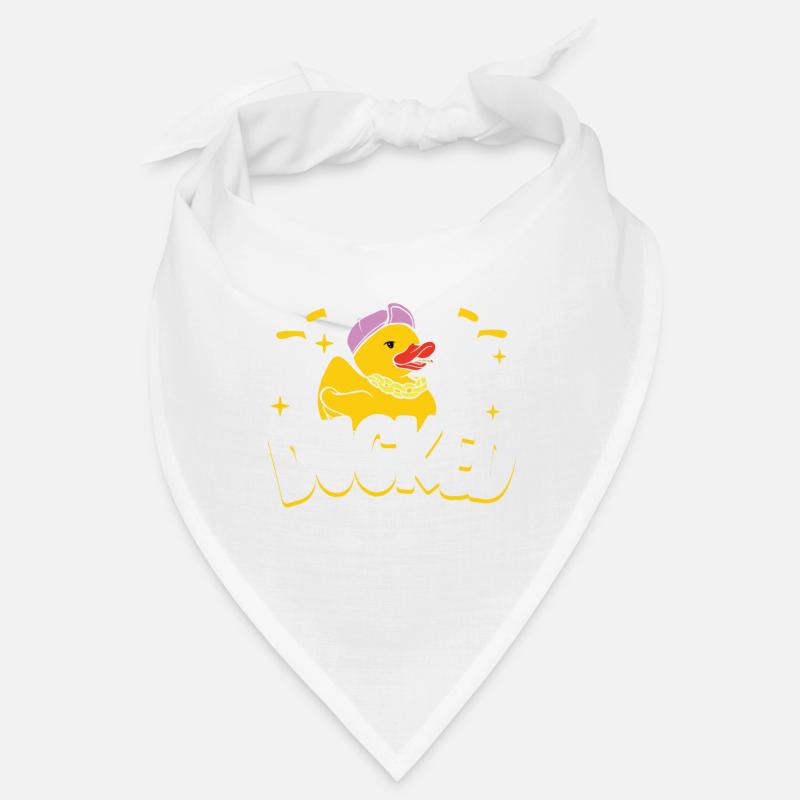 Rubber Ducks Duck Duck Lovers Bathroom - Bandana - white