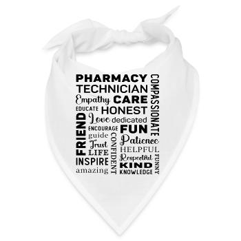 Pharmacy Technician Tech Medicine Pharmacist - Bandana - Weiß - Vorne