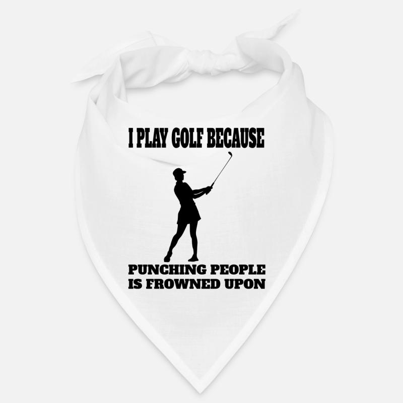 Golf Golfschläger Golfspielerin Spruch Golfball Bandana