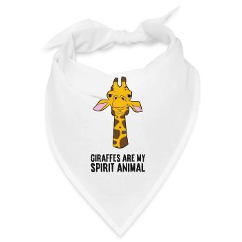 Giraffen sind mein Geisttier Lustige Giraffe - Bandana - Weiß - Vorne