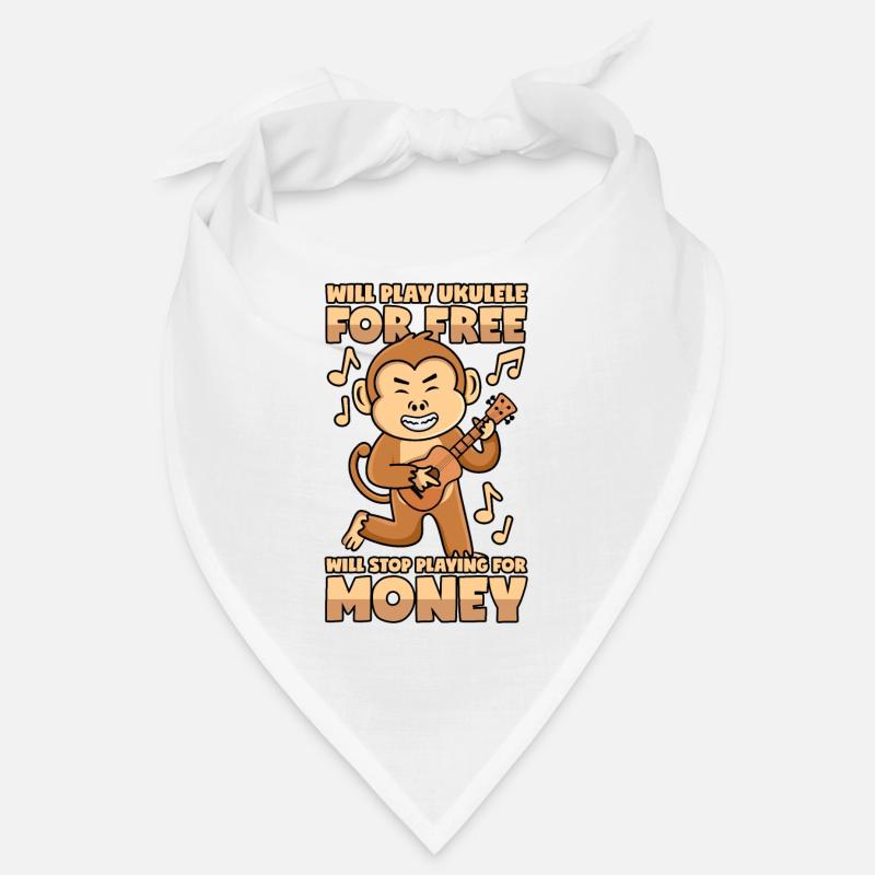 Monkey plays ukulele for free Bandana