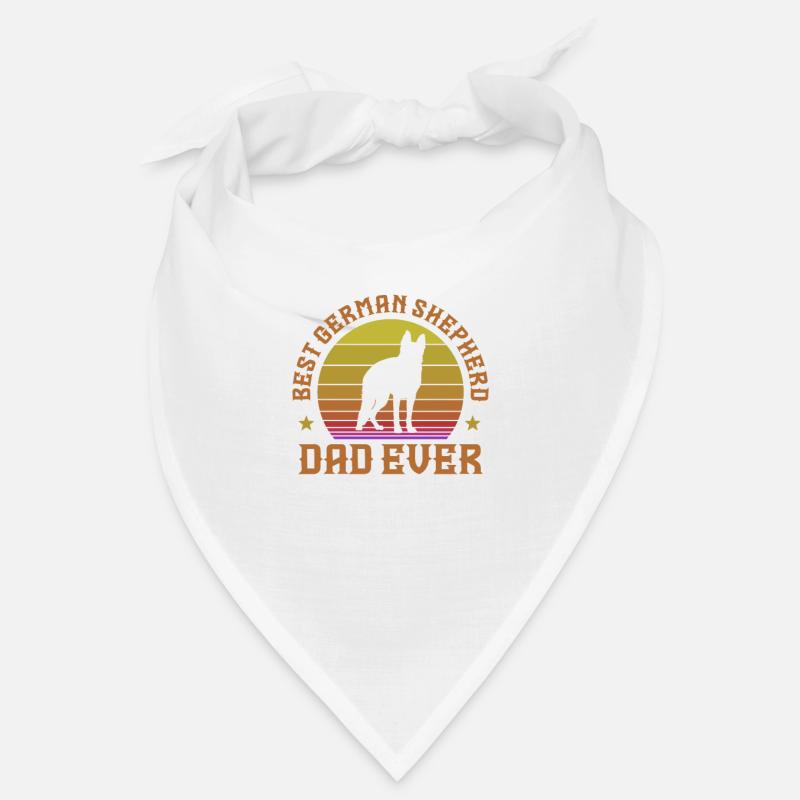 German Shepherd Father - Bandana - white