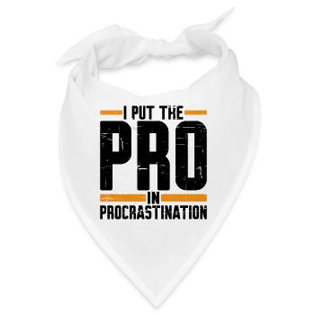 I Put The Pro In Procrastination 5 - Bandana - Weiß - Vorne