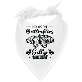 Celestial Butterfly Silly Men Amiable Insect Fan - Bandana - Weiß - Vorne