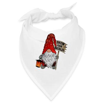CHRISTMAS GNOME SHOW YOUR BAUBLES - Bandana - Weiß - Vorne