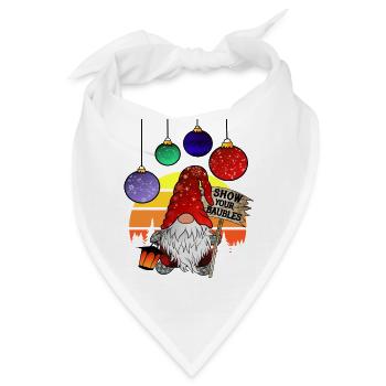 CHRISTMAS GNOMES SHOW YOUR BAUBLES - Bandana - Weiß - Vorne