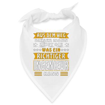 WAS EIN RICHTIGER INGENIEUR KANN - Bandana - Weiß - Vorne