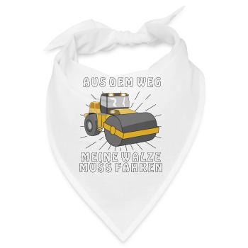 AUS DEM WEG MEINE WALZE MUSS FAHREN - Bandana - Weiß - Vorne
