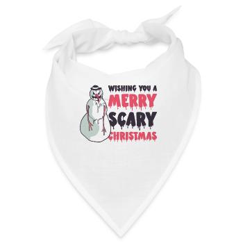 Frohe schaurige Weihnachten Halloween - Bandana - Weiß - Vorne