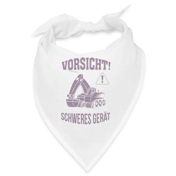 Bagger Baggerfahrer Baugeräteführer Schweres Gerät - Bandana - Weiß - Vorne