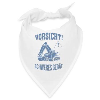 Bagger Baggerfahrer Baugeräteführer Schweres Gerät - Bandana - Weiß - Vorne