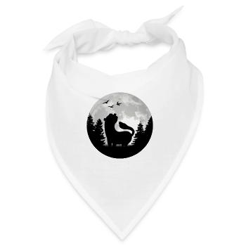 Frettchen Mond Ferret Wiesel - Bandana - Weiß - Vorne
