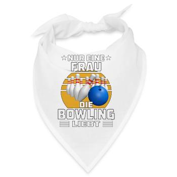 FRAU DIE BOWLING LIEBT - Bandana - Weiß - Vorne