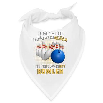 GLÜCK IST BOWLEN - Bandana - Weiß - Vorne