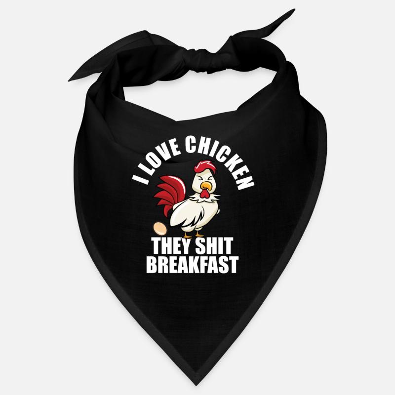J’adore le poulet Ils chient le petit déjeuner Bandana